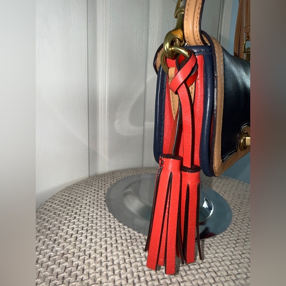 COACH COLOR BLOCK LEGACY TASSLE LEATHER CROSSBODY BAG EUC #19898 - Picture 6 of 14